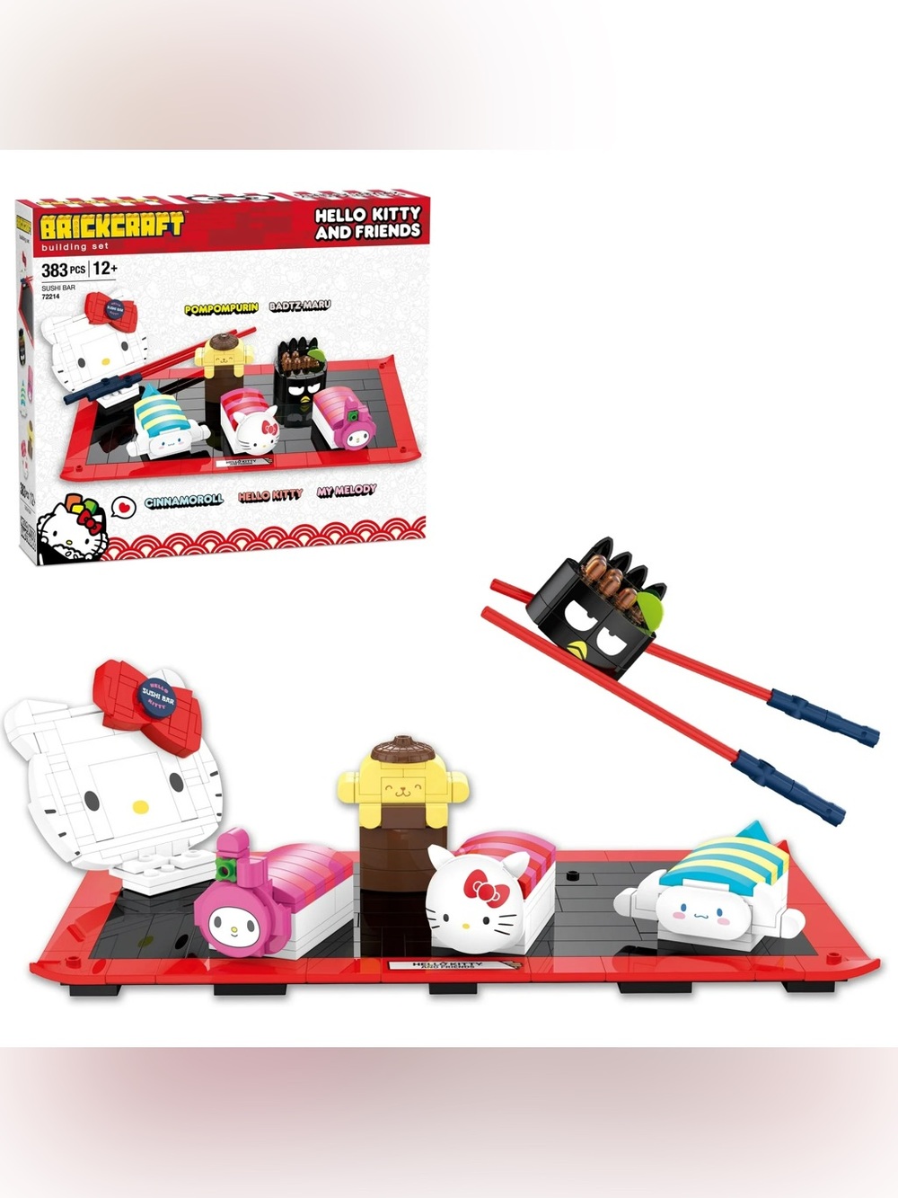 Brickcraft Sanrio Hello Kitty & Friends SushiPlatter Building Set 383 piece